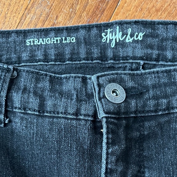 Women's Style & Co. Black Jeans, Size 14W - Picture 6 of 7
